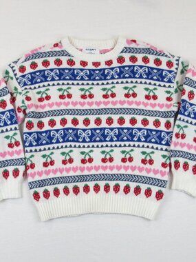 Old Navy SoSoft Fair Isle Girl's Sweater Size L (10-12) Pullover Multicolor